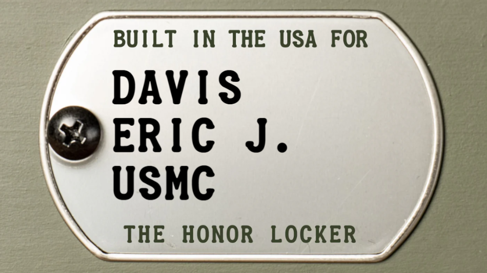 honor locker replica footlocker gift custom dog tag example  standard usmc